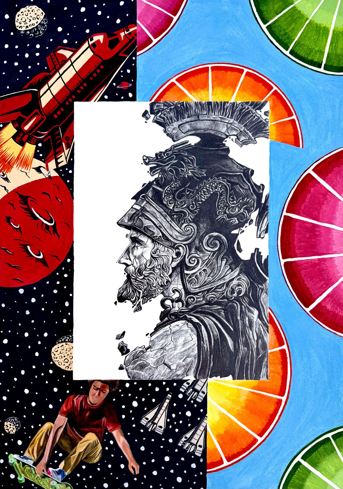 Knights and Daze — mixed media painting by Piyush Varshi